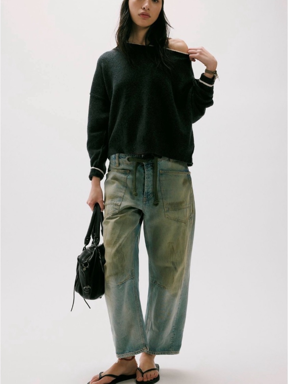 Free People Moxie Barrel Jeans “Roll Around”